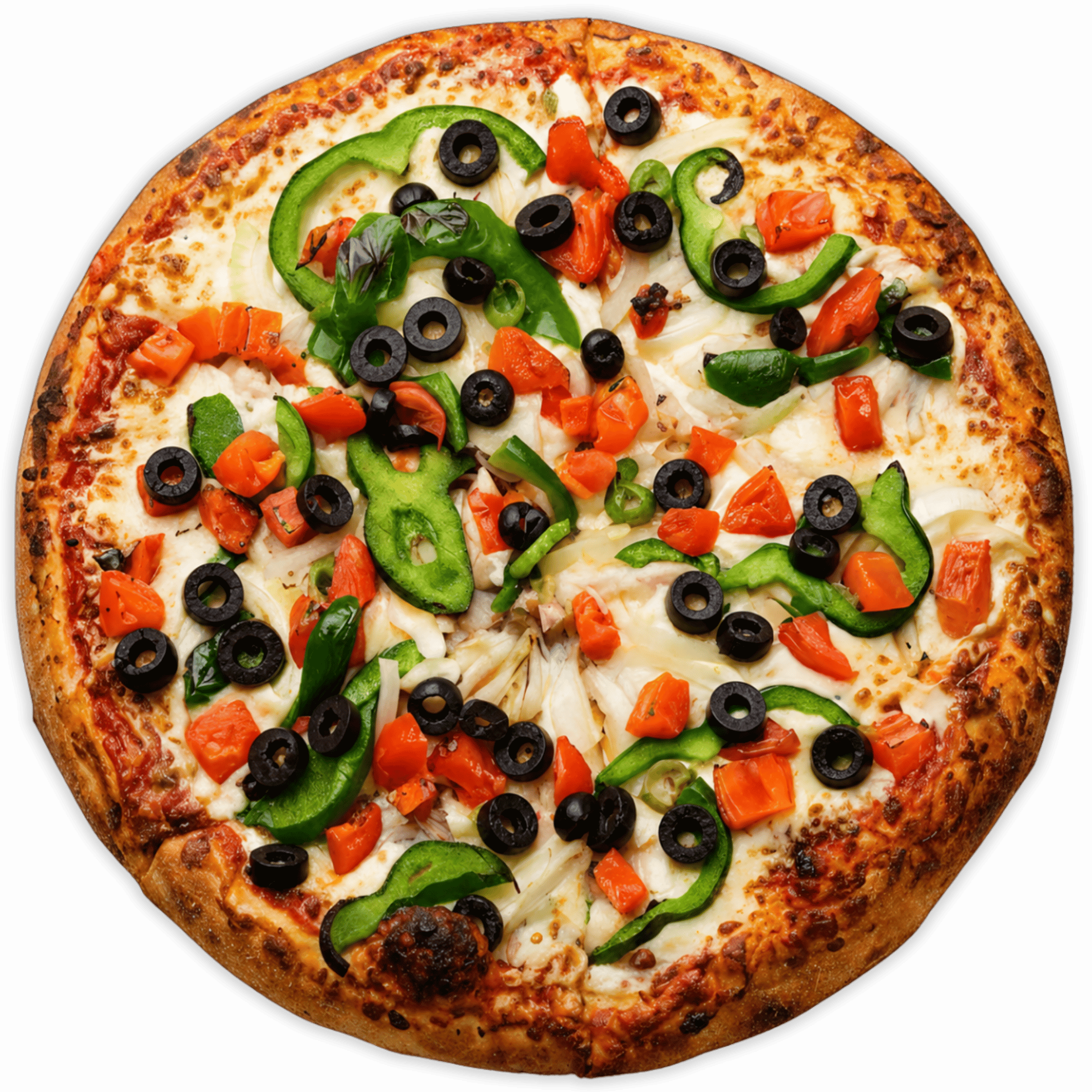 Pizza garnie fraîchement préparée chez ROJ Pizza